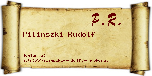 Pilinszki Rudolf névjegykártya